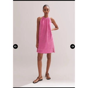 Women's ME+EM Pink Terry Halter Mini Dress Size 2